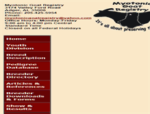 Tablet Screenshot of myotonicgoatregistry.net